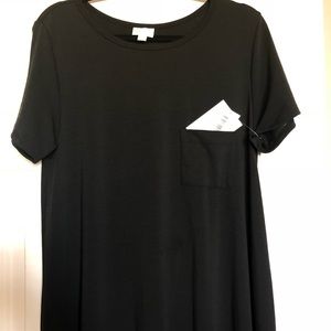 LuLaRoe solid black Carly dress new with tags
